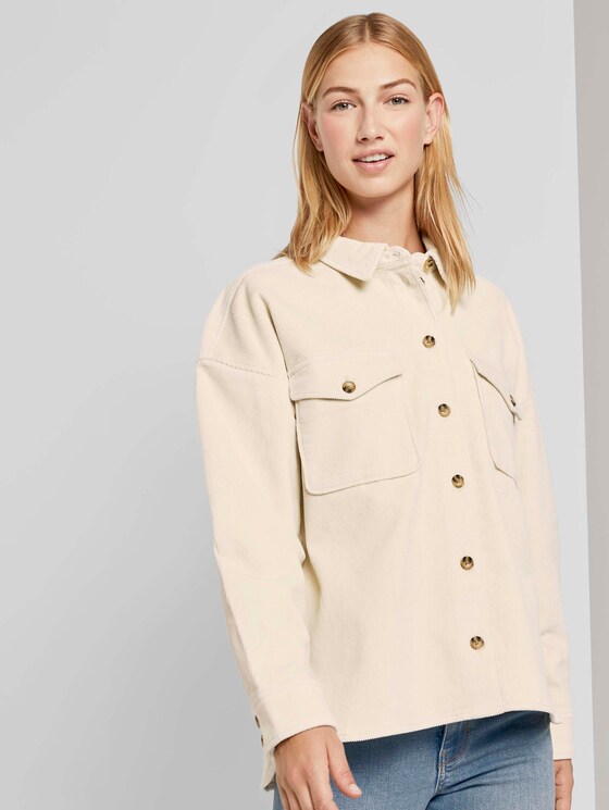 Cordhemd mit Brusttaschen - Frauen - soft creme beige Cordhemd mit Brusttaschen - Frauen - soft creme beige - 5 - TOM TAILOR Denim