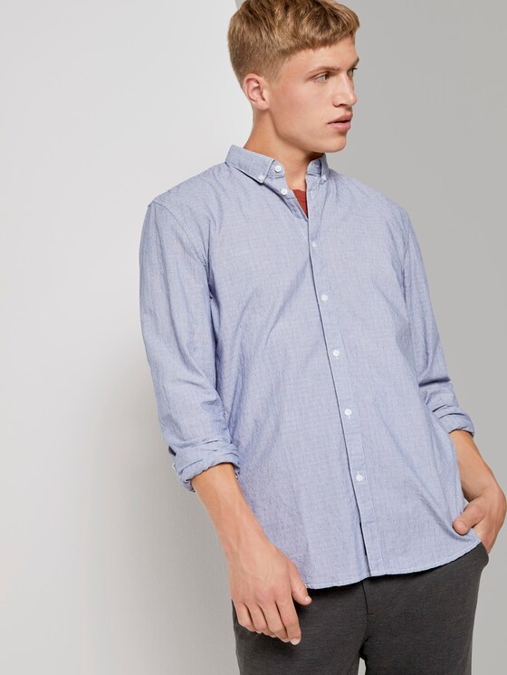 Fein gemustertes Hemd - Männer - blue white element stripe Fein gemustertes Hemd - Männer - blue white element stripe - 5 - TOM TAILOR Denim