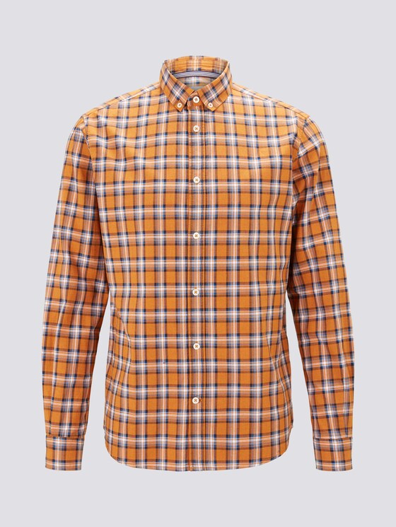 Kariertes Hemd - Männer - orange grindle check Kariertes Hemd - Männer - orange grindle check - 7 - TOM TAILOR