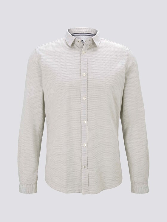 Fein gemustertes Hemd - Männer - off white navy dobby design Fein gemustertes Hemd - Männer - off white navy dobby design - 7 - TOM TAILOR