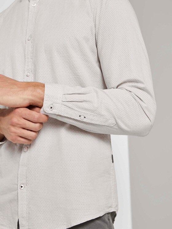 Fein gemustertes Hemd - Männer - off white navy dobby design Fein gemustertes Hemd - Männer - off white navy dobby design - 9 - TOM TAILOR
