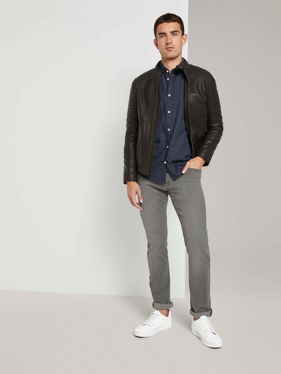 Fein gemustertes Hemd - Männer - navy off white dobby design Fein gemustertes Hemd - Männer - navy off white dobby design - 3 - TOM TAILOR
