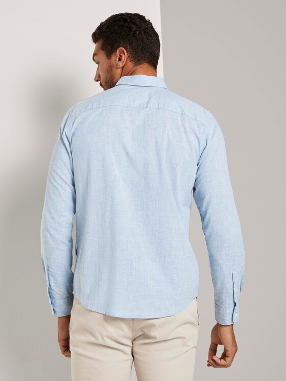Hemd in Mélange-Optik - Männer - light blue tonal melange Hemd in Mélange-Optik - Männer - light blue tonal melange - 2 - TOM TAILOR