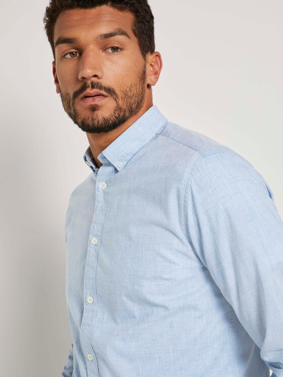 Hemd in Mélange-Optik - Männer - light blue tonal melange Hemd in Mélange-Optik - Männer - light blue tonal melange - 9 - TOM TAILOR