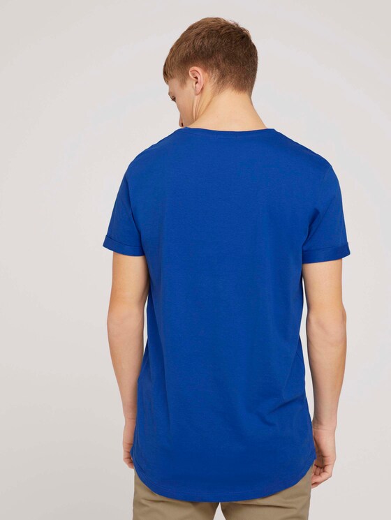 T-Shirt mit Bio-Baumwolle - Männer - Shiny Royal T-Shirt mit Bio-Baumwolle - Männer - Shiny Royal - 2 - TOM TAILOR Denim
