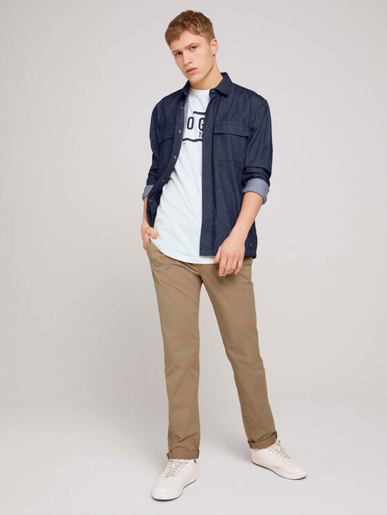 T-Shirt mit Bio-Baumwolle - Männer - White T-Shirt mit Bio-Baumwolle - Männer - White - 3 - TOM TAILOR Denim
