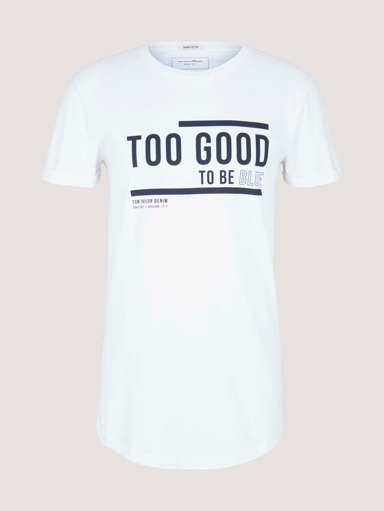 T-Shirt mit Bio-Baumwolle - Männer - White T-Shirt mit Bio-Baumwolle - Männer - White - 7 - TOM TAILOR Denim