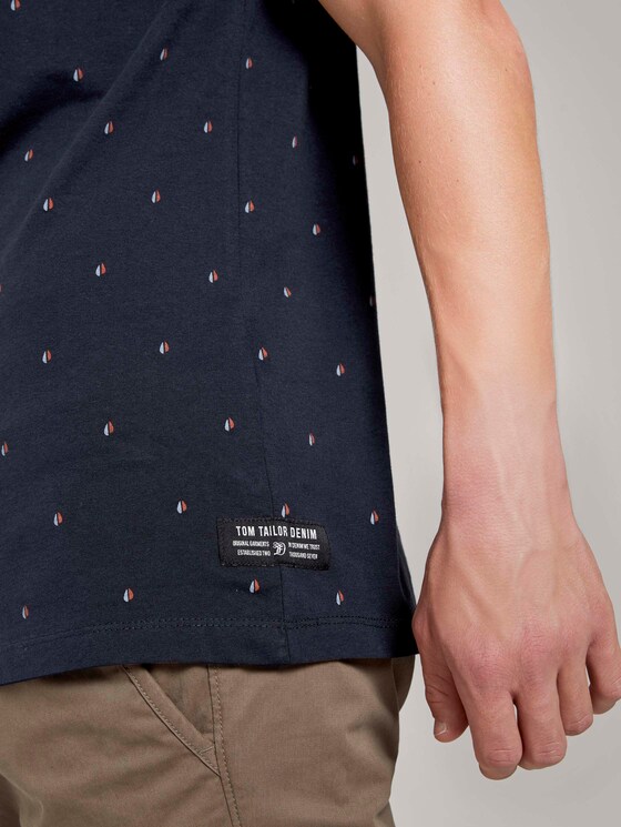 Print T-Shirt - Männer - navy split drop print Print T-Shirt - Männer - navy split drop print - 10 - TOM TAILOR Denim