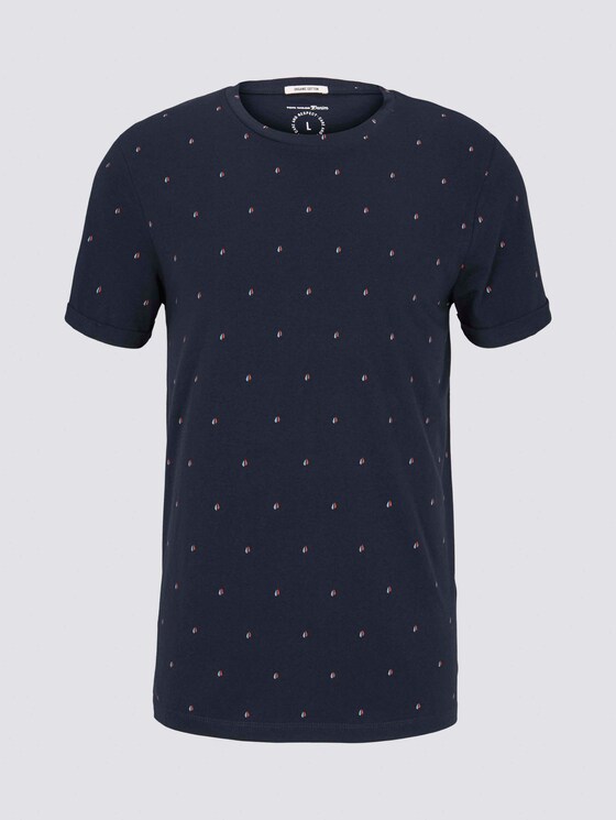 Print T-Shirt - Männer - navy split drop print Print T-Shirt - Männer - navy split drop print - 7 - TOM TAILOR Denim