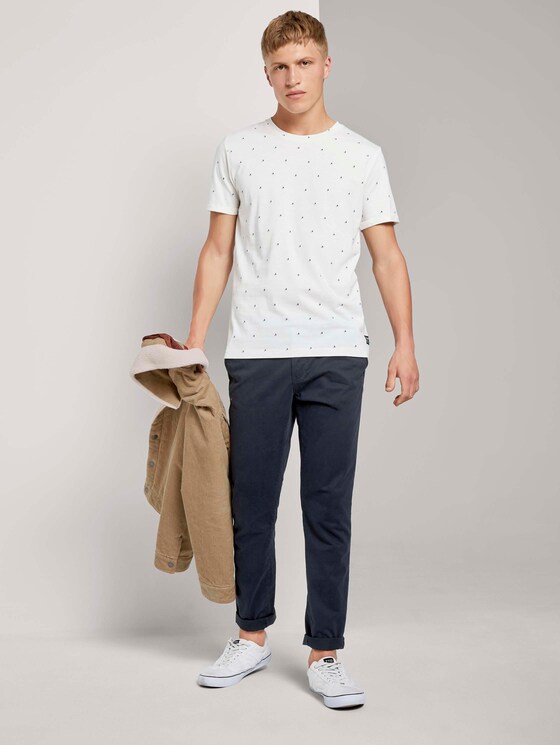 Print T-Shirt - Männer - white split drop print Print T-Shirt - Männer - white split drop print - 3 - TOM TAILOR Denim
