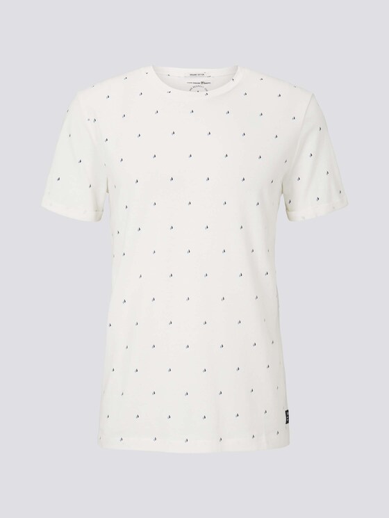 Print T-Shirt - Männer - white split drop print Print T-Shirt - Männer - white split drop print - 7 - TOM TAILOR Denim