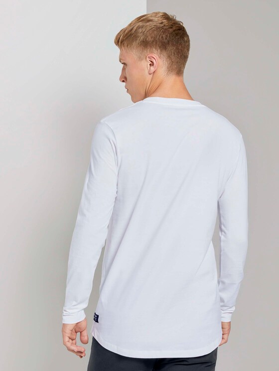 Langarmshirt mit kleinem Print - Männer - White Langarmshirt mit kleinem Print - Männer - White - 2 - TOM TAILOR Denim