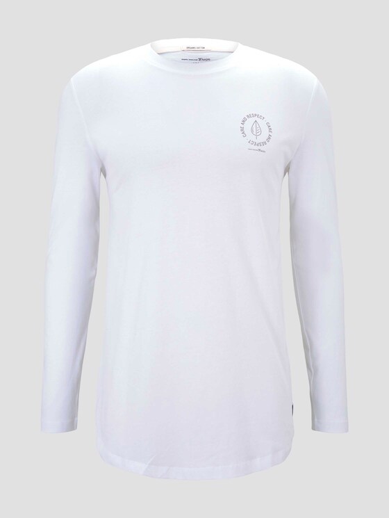 Langarmshirt mit kleinem Print - Männer - White Langarmshirt mit kleinem Print - Männer - White - 7 - TOM TAILOR Denim