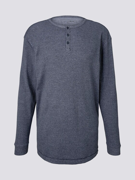 Strukturiertes Henley-Shirt - Männer - navy white waffle structure Strukturiertes Henley-Shirt - Männer - navy white waffle structure - 7 - TOM TAILOR Denim