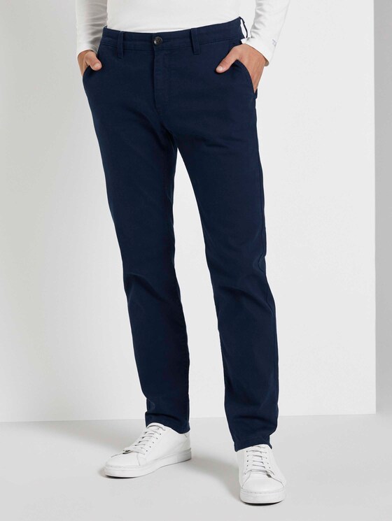 Strukturierte Chino Hose - Männer - diving navy blue Strukturierte Chino Hose - Männer - diving navy blue - 1 - TOM TAILOR