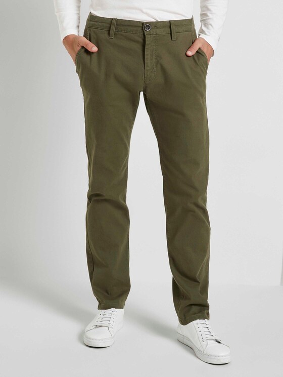 Strukturierte Chino Hose - Männer - dusty wood green Strukturierte Chino Hose - Männer - dusty wood green - 1 - TOM TAILOR