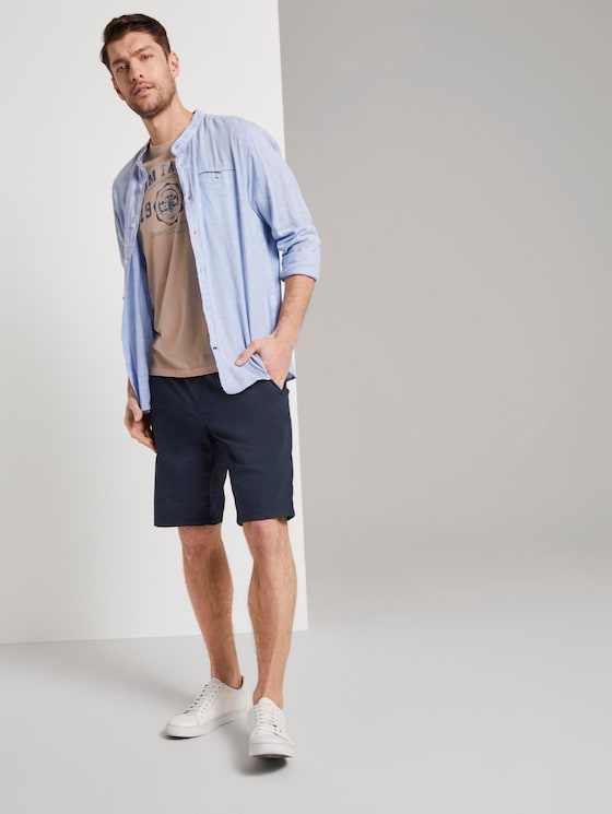 Morris Relaxed Chino-Shorts mit elastischem Bund - Männer - Sky Captain Blue Morris Relaxed Chino-Shorts mit elastischem Bund - Männer - Sky Captain Blue - 3 - TOM TAILOR