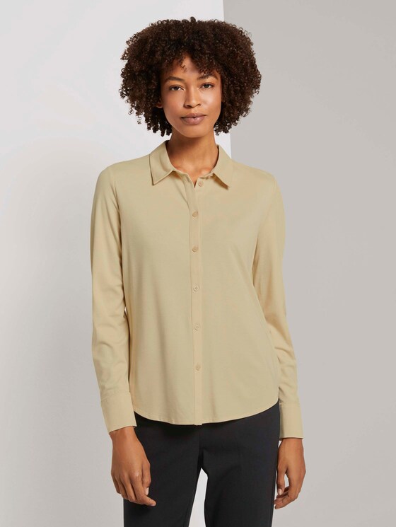 Langärmliges Blusenshirt - Frauen - light soft sand Langärmliges Blusenshirt - Frauen - light soft sand - 1 - Mine to five