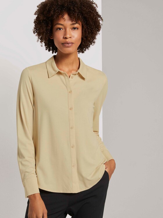Langärmliges Blusenshirt - Frauen - light soft sand Langärmliges Blusenshirt - Frauen - light soft sand - 5 - Mine to five