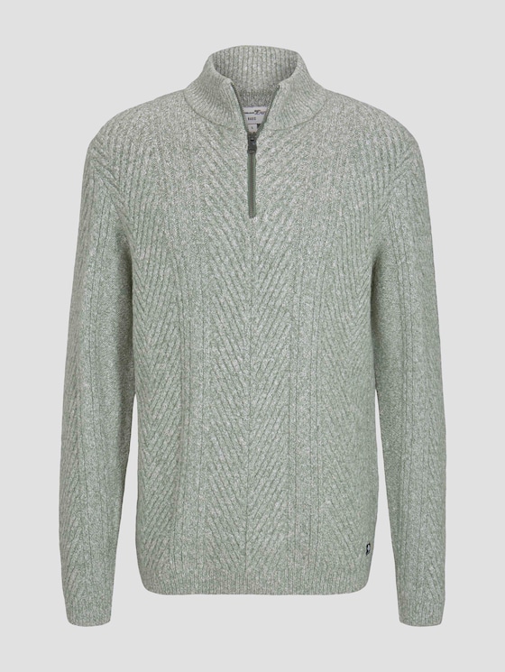 Troyer-Pullover mit Strickmuster - Männer - Sea Spray Troyer-Pullover mit Strickmuster - Männer - Sea Spray - 7 - TOM TAILOR Denim