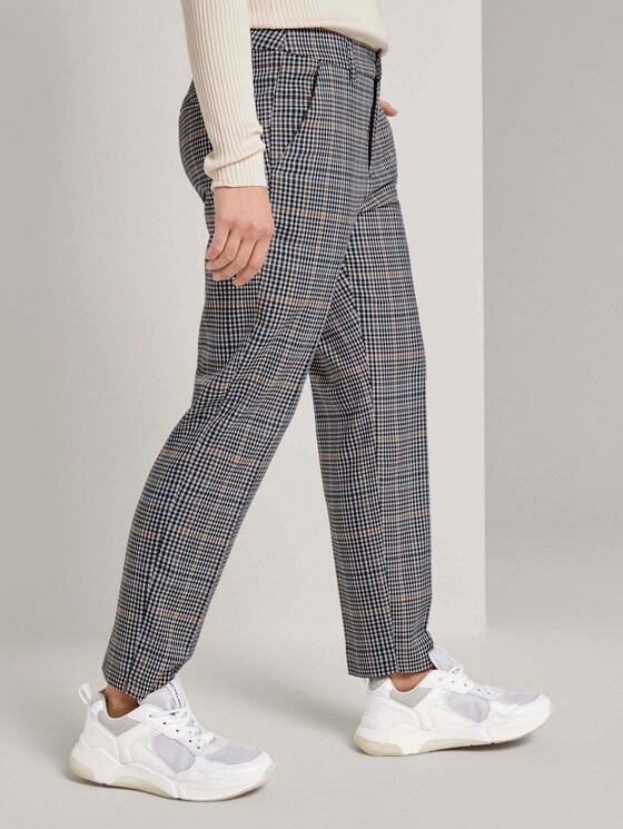 Karierte Zigarettenhose - Frauen - small navy check Karierte Zigarettenhose - Frauen - small navy check - 11 - TOM TAILOR Denim