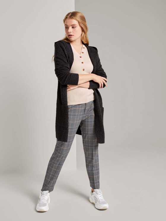 Karierte Zigarettenhose - Frauen - small navy check Karierte Zigarettenhose - Frauen - small navy check - 3 - TOM TAILOR Denim