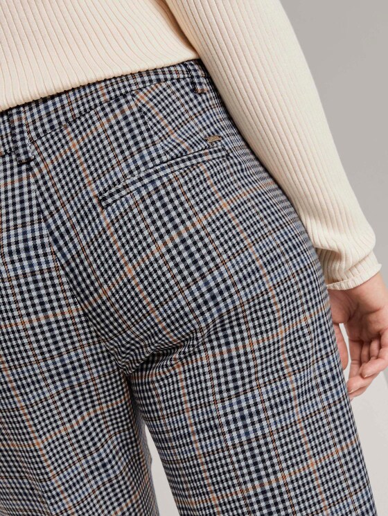Karierte Zigarettenhose - Frauen - small navy check Karierte Zigarettenhose - Frauen - small navy check - 9 - TOM TAILOR Denim