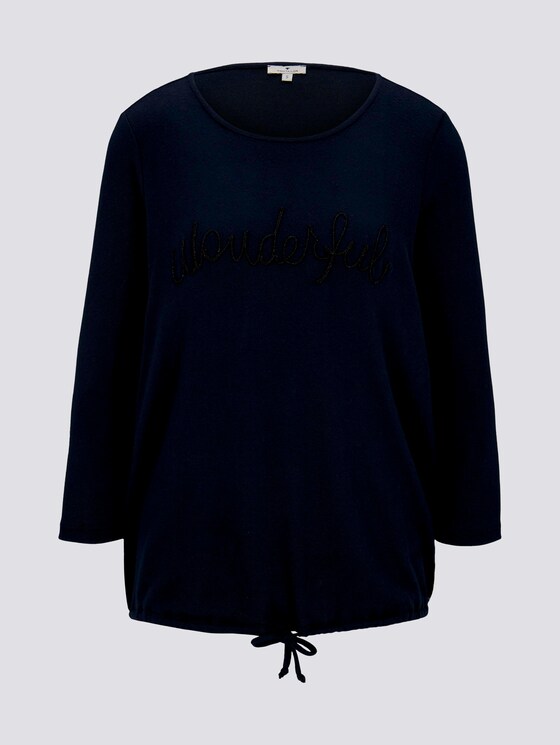 Jersey 3/4-sleeved shirt with artwork - Women - Sky Captain Blue Jersey 3/4-sleeved shirt with artwork - Women - Sky Captain Blue - 7 - TOM TAILOR
