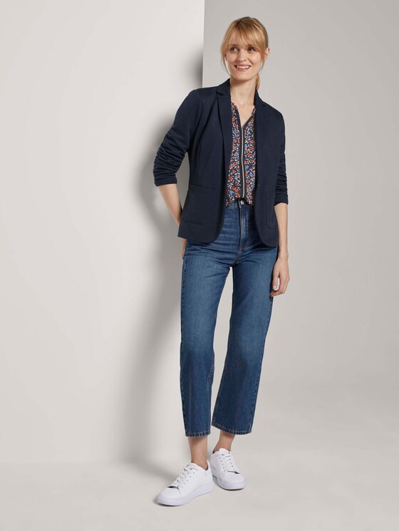 Gemustertes Henley-Shirt mit Tape-Einsatz - Frauen - navy flower design Gemustertes Henley-Shirt mit Tape-Einsatz - Frauen - navy flower design - 3 - TOM TAILOR