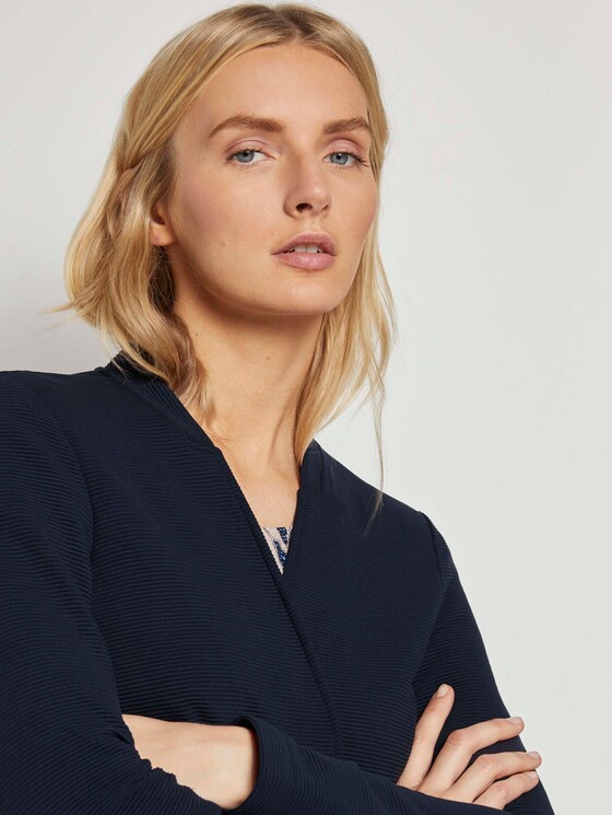Sweat-Cardigan mit Streifenstruktur - Frauen - Sky Captain Blue Sweat-Cardigan mit Streifenstruktur - Frauen - Sky Captain Blue - 10 - TOM TAILOR