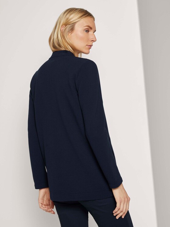 Sweat-Cardigan mit Streifenstruktur - Frauen - Sky Captain Blue Sweat-Cardigan mit Streifenstruktur - Frauen - Sky Captain Blue - 2 - TOM TAILOR