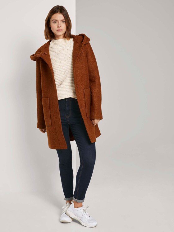 Neps Pullover mit Stehkragen - Frauen - soft creme beige Neps Pullover mit Stehkragen - Frauen - soft creme beige - 3 - TOM TAILOR Denim