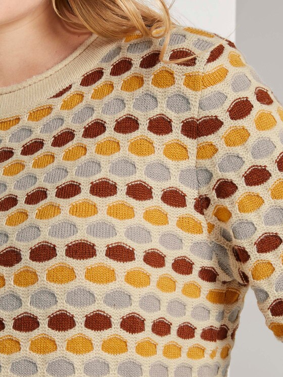 Bunter Bienenwaben-Pullover - Frauen - colored comb structure Bunter Bienenwaben-Pullover - Frauen - colored comb structure - 10 - TOM TAILOR Denim