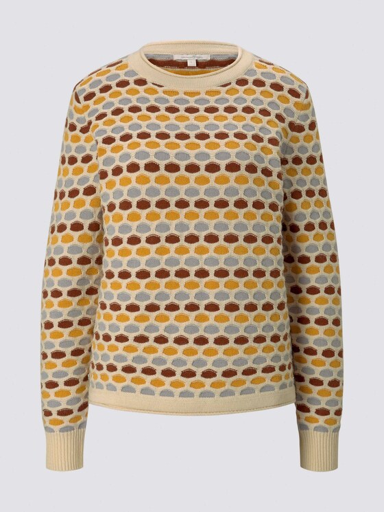 Bunter Bienenwaben-Pullover - Frauen - colored comb structure Bunter Bienenwaben-Pullover - Frauen - colored comb structure - 7 - TOM TAILOR Denim