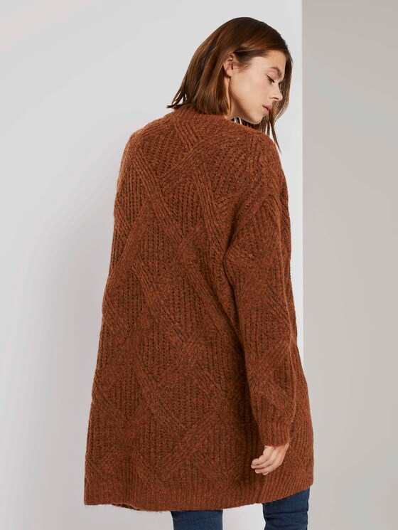 Cardigan im Ajour-Muster - Frauen - rust melange Cardigan im Ajour-Muster - Frauen - rust melange - 2 - TOM TAILOR Denim