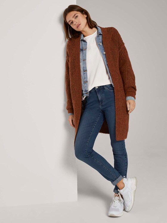 Cardigan im Ajour-Muster - Frauen - rust melange Cardigan im Ajour-Muster - Frauen - rust melange - 3 - TOM TAILOR Denim