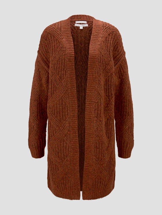 Cardigan im Ajour-Muster - Frauen - rust melange Cardigan im Ajour-Muster - Frauen - rust melange - 7 - TOM TAILOR Denim