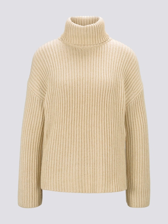 Moderner Rollkragenpullover - Frauen - light soft sand Moderner Rollkragenpullover - Frauen - light soft sand - 7 - Mine to five
