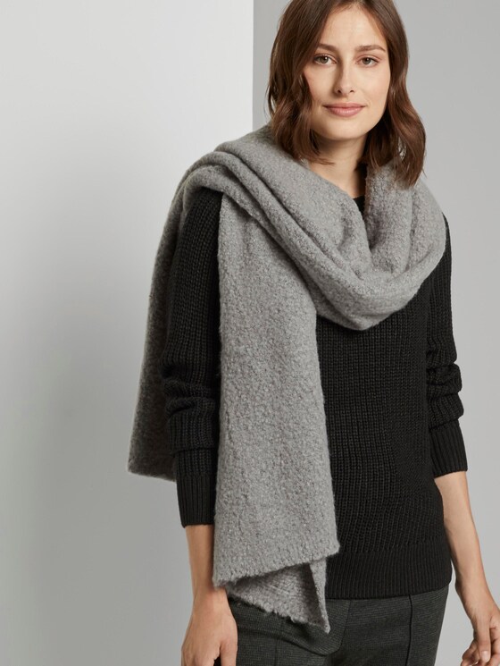 Weicher Strickschal - Frauen - Light Silver Grey Mélange Weicher Strickschal - Frauen - Light Silver Grey Mélange - 5 - TOM TAILOR Denim