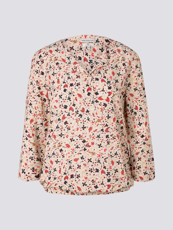 3/4-Arm Bluse mit umgelegtem Kragen - Frauen - beige flower design 3/4-Arm Bluse mit umgelegtem Kragen - Frauen - beige flower design - 7 - TOM TAILOR