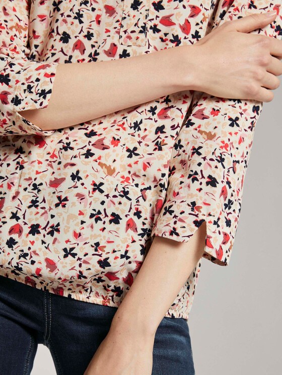 3/4-Arm Bluse mit umgelegtem Kragen - Frauen - beige flower design 3/4-Arm Bluse mit umgelegtem Kragen - Frauen - beige flower design - 9 - TOM TAILOR