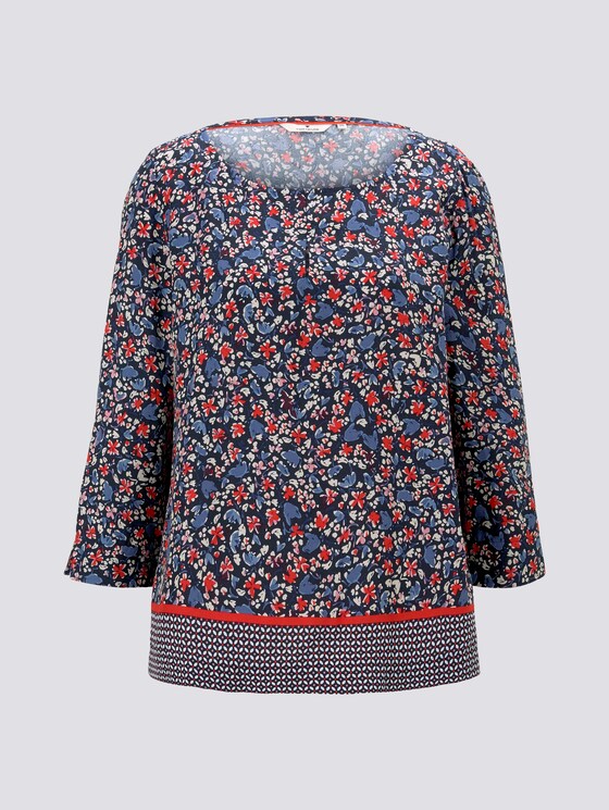 3/4-Arm Bluse mit Blumenprint - Frauen - navy flower design 3/4-Arm Bluse mit Blumenprint - Frauen - navy flower design - 7 - TOM TAILOR