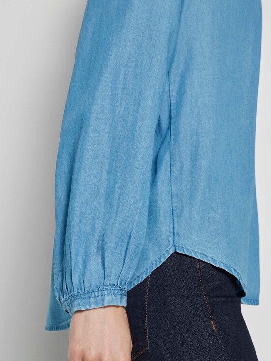 Geknöpfte Bluse im Jeans-Look - Frauen - Blue Denim Geknöpfte Bluse im Jeans-Look - Frauen - Blue Denim - 9 - TOM TAILOR
