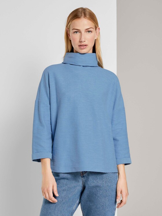 Rollkragen-Sweatshirt - Frauen - Summer Blue Rollkragen-Sweatshirt - Frauen - Summer Blue - 1 - TOM TAILOR Denim