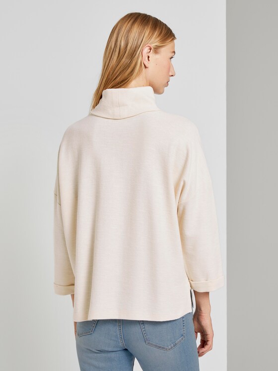 Rollkragen-Sweatshirt - Frauen - soft creme beige Rollkragen-Sweatshirt - Frauen - soft creme beige - 2 - TOM TAILOR Denim