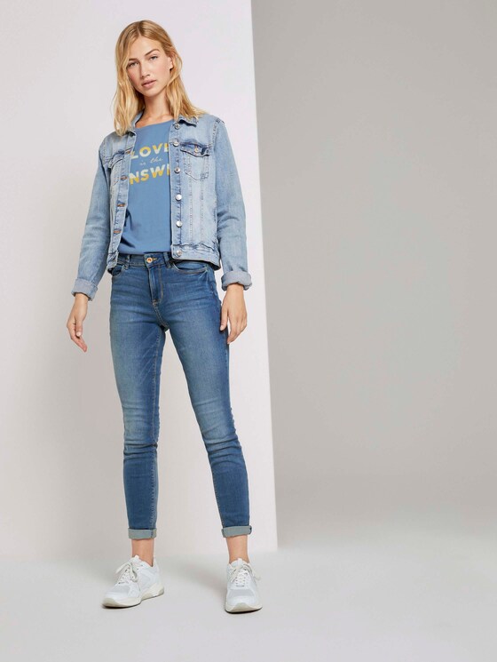 T-Shirt mit Schriftprint - Frauen - Summer Blue T-Shirt mit Schriftprint - Frauen - Summer Blue - 3 - TOM TAILOR Denim