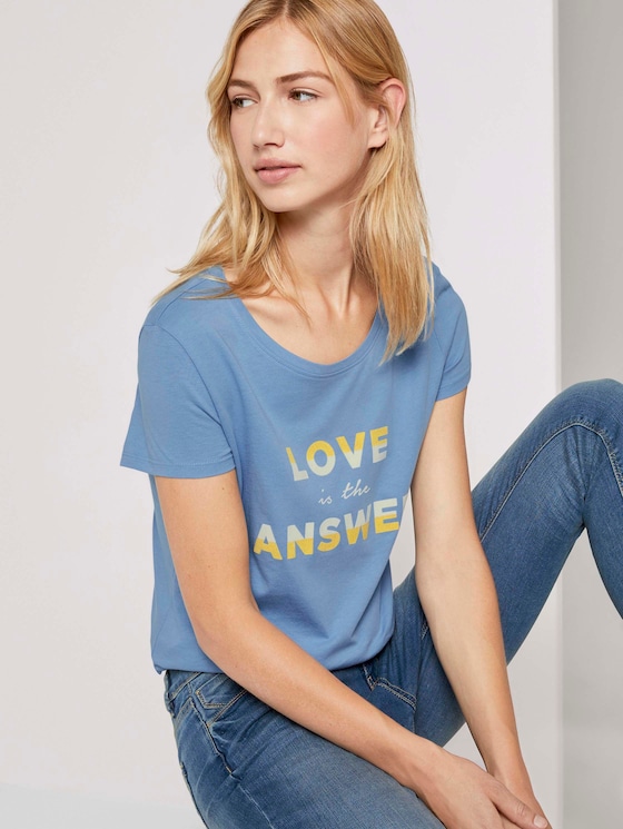 T-Shirt mit Schriftprint - Frauen - Summer Blue T-Shirt mit Schriftprint - Frauen - Summer Blue - 5 - TOM TAILOR Denim