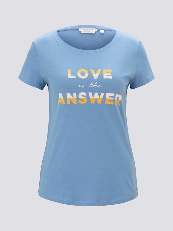 T-Shirt mit Schriftprint - Frauen - Summer Blue T-Shirt mit Schriftprint - Frauen - Summer Blue - 7 - TOM TAILOR Denim