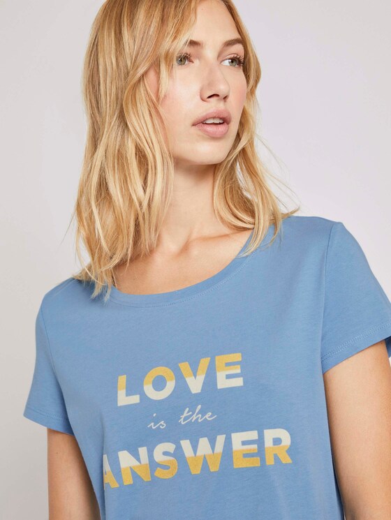T-Shirt mit Schriftprint - Frauen - Summer Blue T-Shirt mit Schriftprint - Frauen - Summer Blue - 9 - TOM TAILOR Denim
