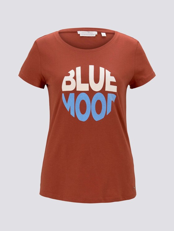 T-Shirt mit Schriftprint - Frauen - Rust Orange T-Shirt mit Schriftprint - Frauen - Rust Orange - 7 - TOM TAILOR Denim